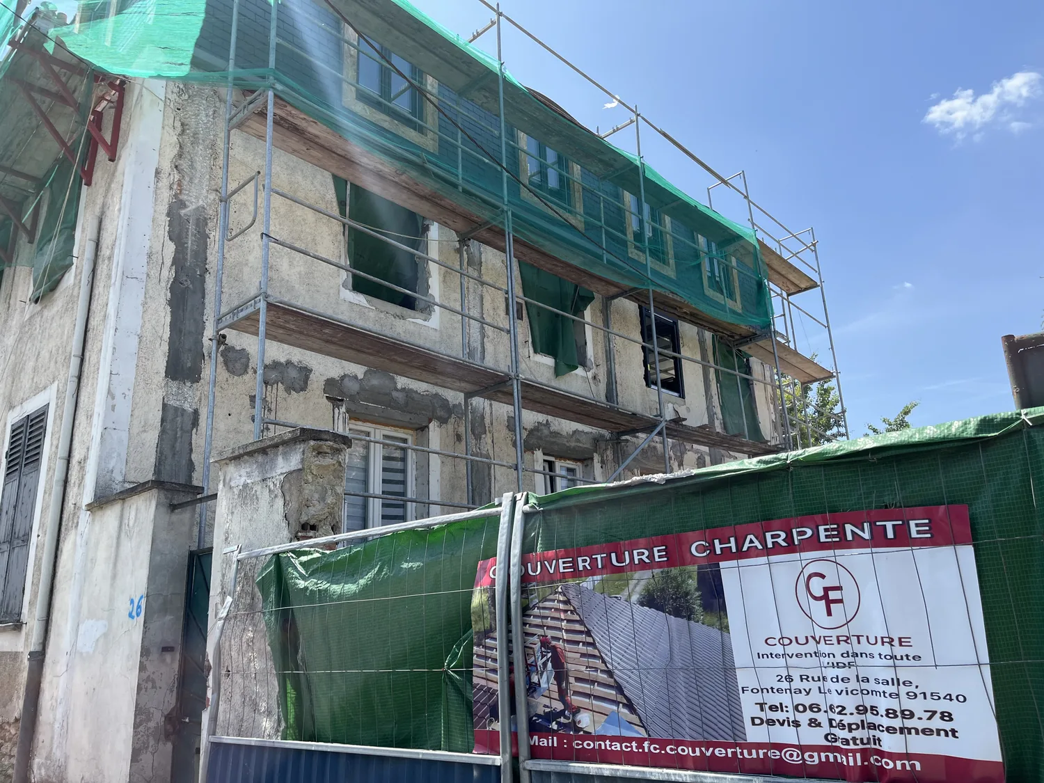 Intervention sur une façade ancienne